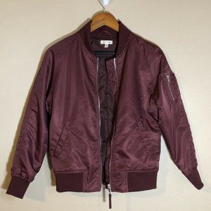 Urban Outfitters Womens Bomber Jacket Maroon XS GC